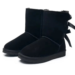 Warm Plush Bow Snow Boots