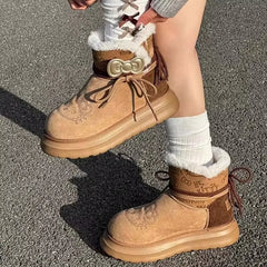 Hello Kitty Plush Lined Warm Winter Boots