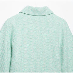 Tweed Zip Front Cropped Jacket