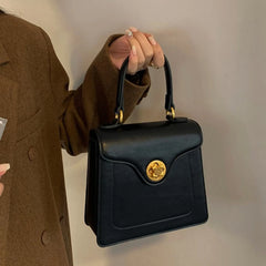Structured Pu Top Handle Bag