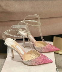 Dazzling slingback party heels styled for bridal and formal events