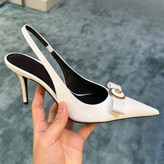 Pointed Toe Slingback Heels