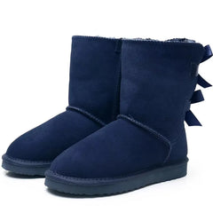 Warm Plush Bow Snow Boots