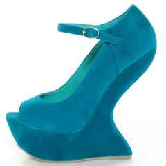 Sculpted Wedge Heel Pumps