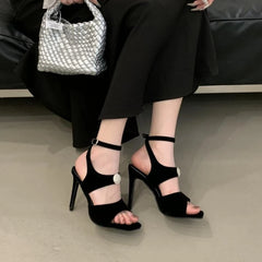 Rhinestone Embellished Stiletto Heels