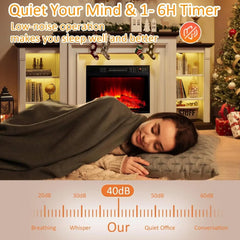 72-inch LED lights electric fireplace with 80-inch mantel and entertainment center storage, modern style, U.S. Origin.