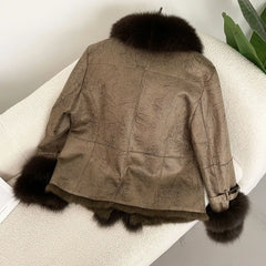 Fur Collar Shearling Jacket