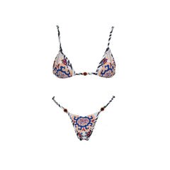 Geometric Patterned Two Piece Swimwear Set