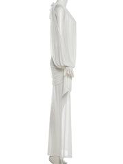 Turtleneck Top and Ruched Skirt Set