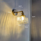 Glass LED Bathroom Mirror Light Copper Indoor Wall Lamp Sconce