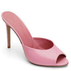 Peep Toe Stiletto Heel Mules