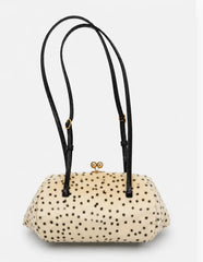 Polka Dot Fur Shoulder Bag