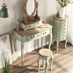 Solid Wood Dressing Table Makeup Storage Vanity