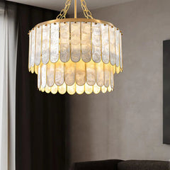 French Shell Chandelier Hanging Lighting