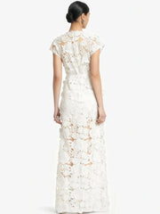 Floral Appliqu��� Maxi Dress