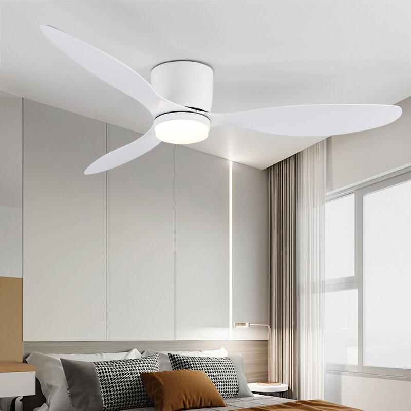 Remote Control Cooling Ceiling Fan With Light White/ Wood/ Black Color