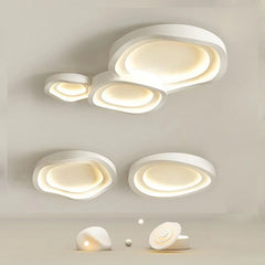 White Minimalist Circular Ceiling Light