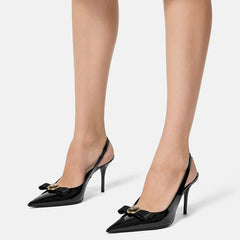 Pointed Toe Slingback Heels