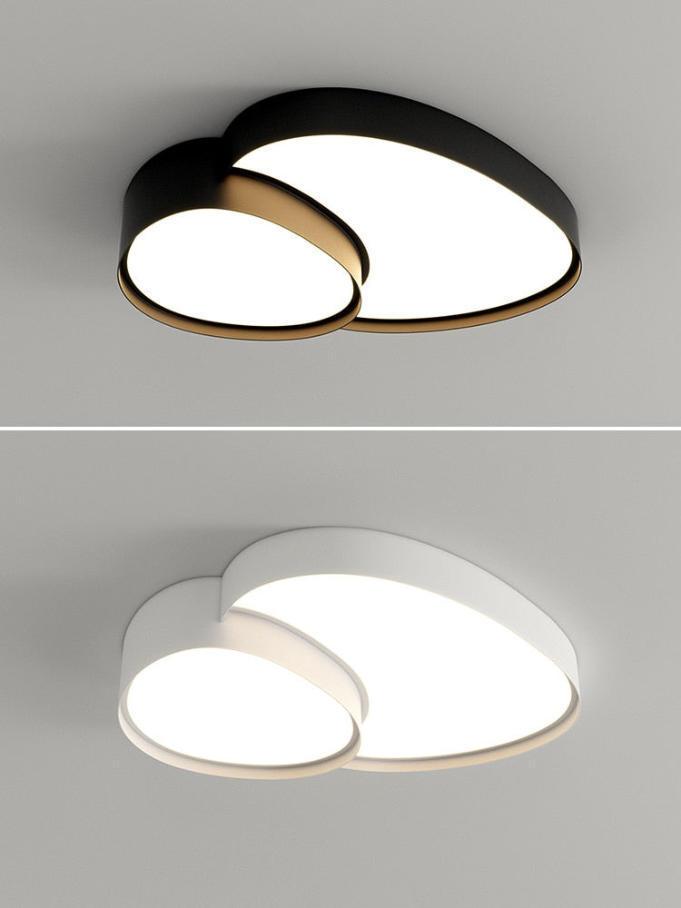 Modern Black White LED Lamp Home Decorative Light