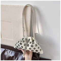 Metal Eyelet Drawstring Underarm Bag