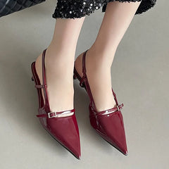 Pointed Toe Thin Heels Pump Shoes