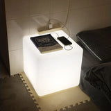 Led Light Side Table Smart White Light Nightstand