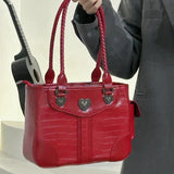 Vintage Red Women's Elegant PU Leather Bag