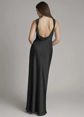 Halter Neck Sleeveless Satin Maxi Dress