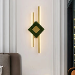 A modern marble LED wall lamp with a minimalist design, perfect for adding a touch of luxury to any room. A