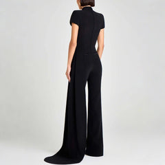 Black jumpsuit worn by a person - back