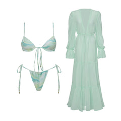 Gradient Bikini and Cover-Up Set