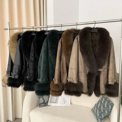 Fur Collar Shearling Jacket