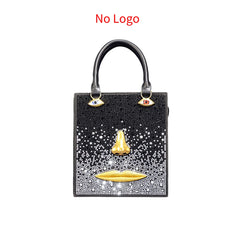 Sculptural Face Embellished Bag