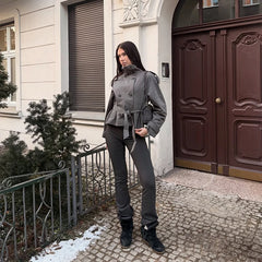 Belted Double Breasted Trench Coat