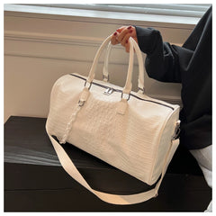 Crocodile Embossed Travel Duffle Bag