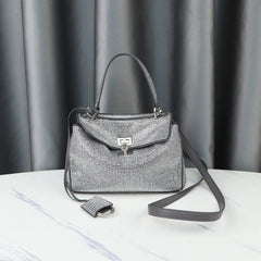 Diamond Mini Metal Lock Handbags