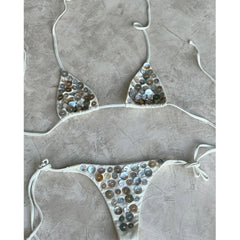 Button Embellished Swimwear Set