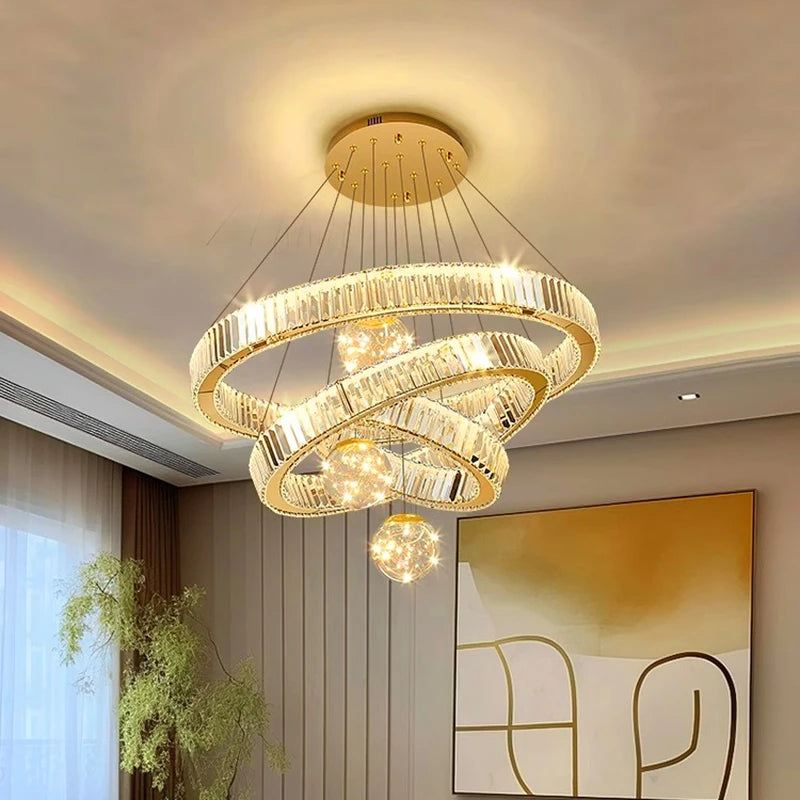 Home decoration Pendant lights, luxury crystal living room chandelier, bedroom Pendant lamp, ceiling light, indoor lighting Golden Atelier 1