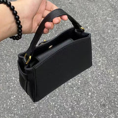 Women Solid Black Color Soft Crossbody Box Bag