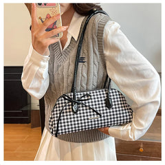 Gingham Pattern Shoulder Bag
