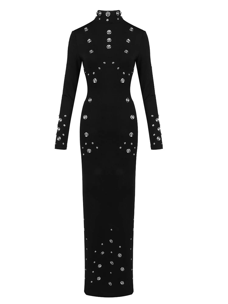 Black dress with silver embellishments