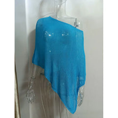 Asymmetrical Knit Shawl Top
