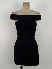 Ruched Off-Shoulder Cutout Dress