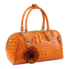 Leather Crocodile Pattern Tassel Portable Pillow Bags