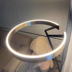 Circle Fishing Floor Lamp LED Wrought Iron Art Standing Light
