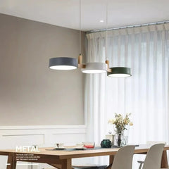 Led Pendant Lights for Island Kitchen and Ceiling Wooden Decoration