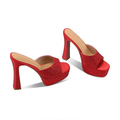 Rhinestone Platform Heels