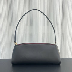 Lock Detail Color-Blocking Shoulder Bag