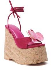 Lace Up Wedge Sandals