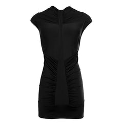 Ruched Open Back Mini Dress